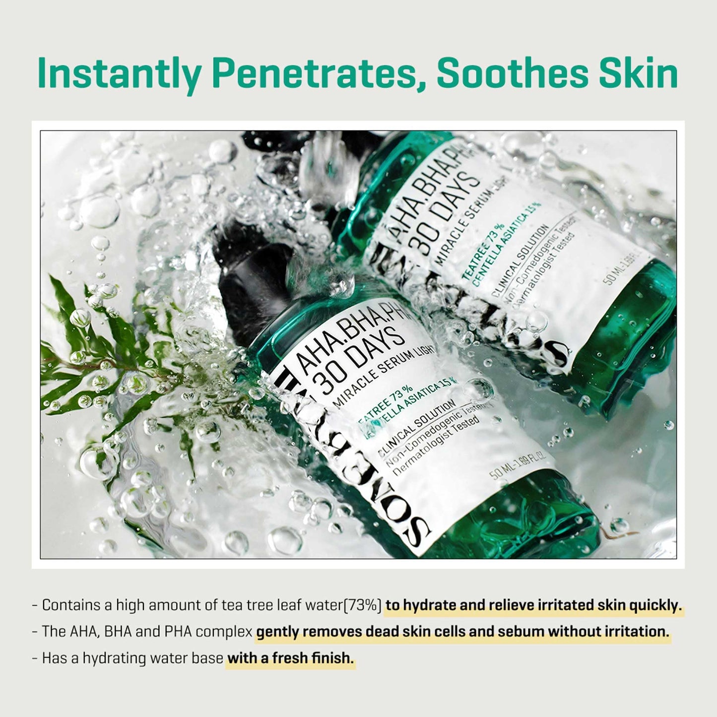 SOME BY MI AHA BHA PHA 30 Days Miracle Serum Light - 1.69oz, 50ml - Daliy Exfoliating Salicylic