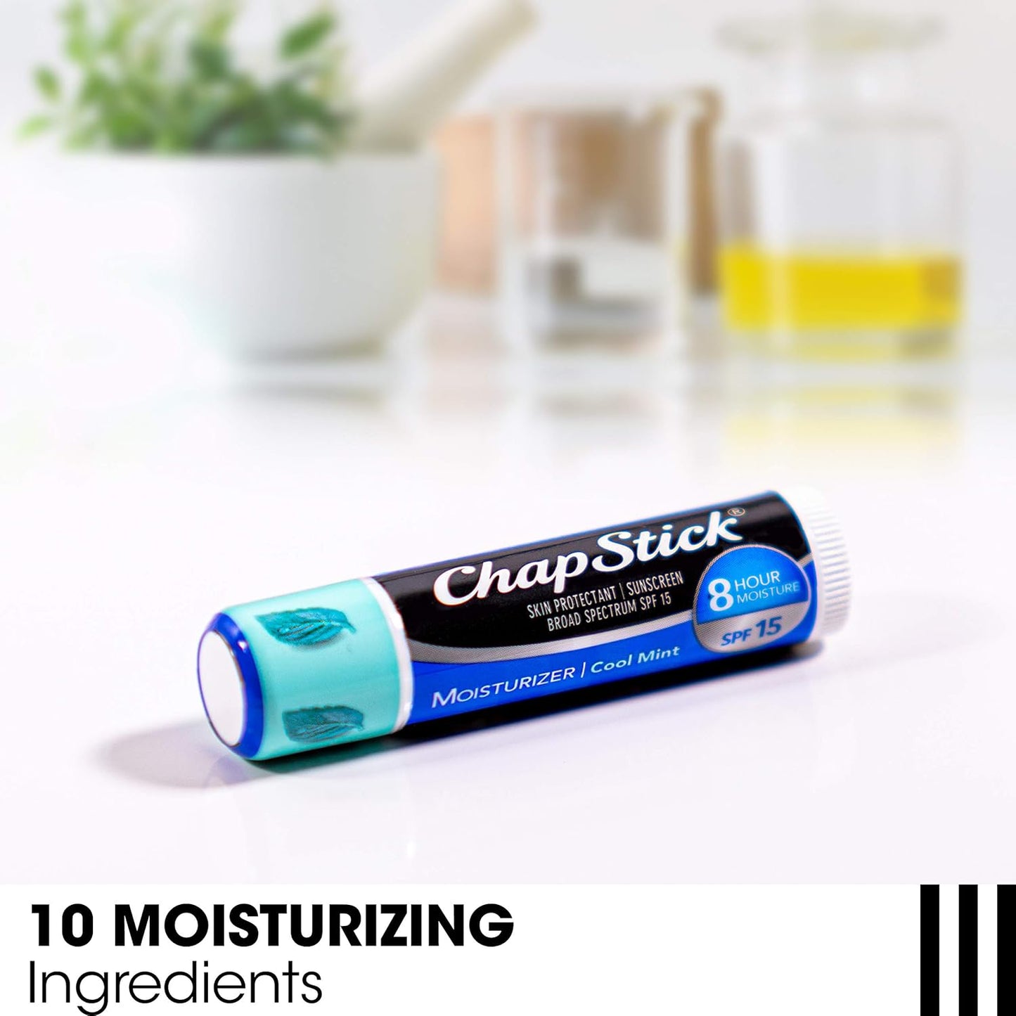 ChapStick Lip Balm Moisturizer 2-in-1 Lipcare SPF 15 Bundle – Cool Mint 3-Pack + Original 2-Pack, 0.15 Oz Ea (5 Piece Set)