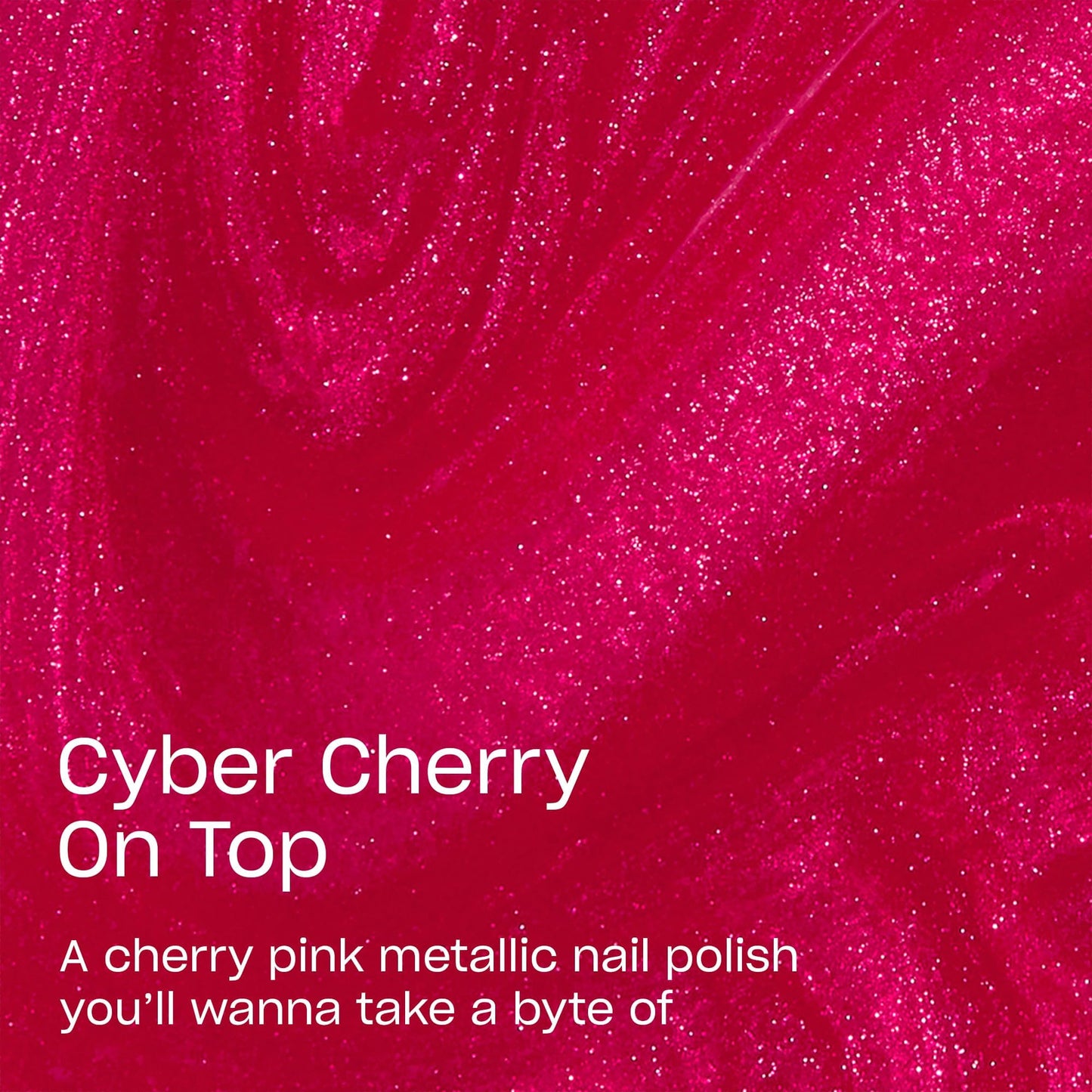 OPI Nail Lacquer Cyber Cherry on Top | Opaque Bright Pink Metallic