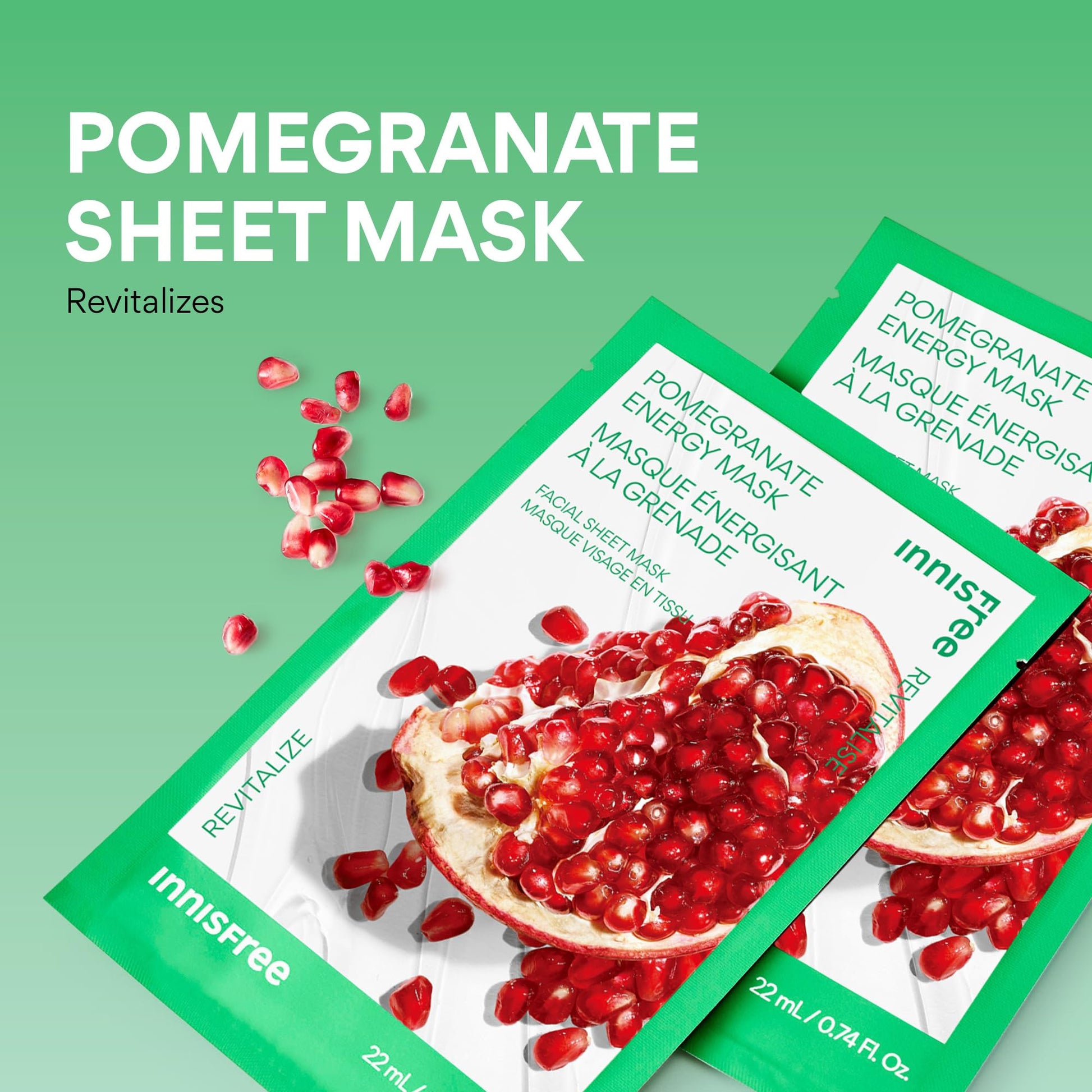 innisfree Aloe Energy Mask | Korean Sheet Mask with Hydrating Serum for Soothing, Brightening, and