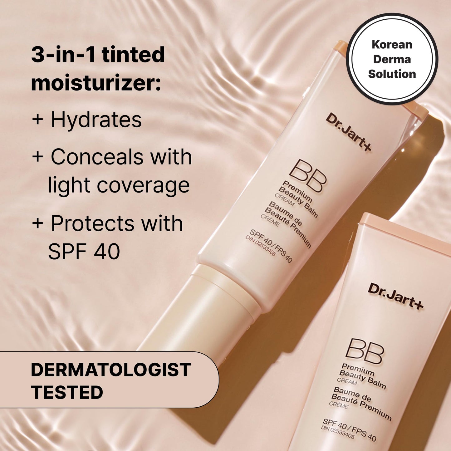Dr.Jart+ Premium BB Korean Tinted Moisturizer with SPF 40 and Niacinamide | bb cream | Skin Tint |