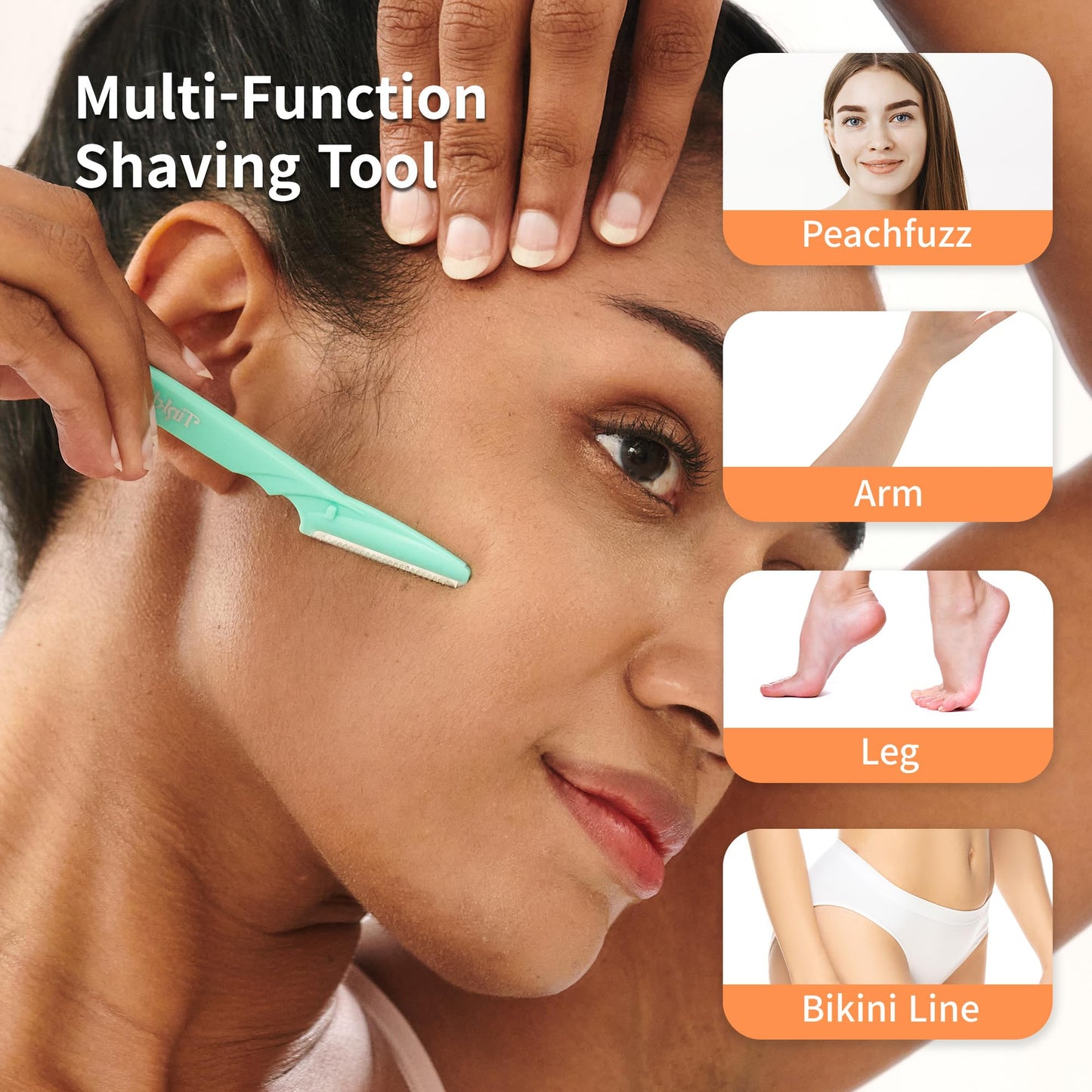 Tinkle Dermaplaning Tool 12ct, Dermaplane Razor for Women, Safe and Easy Peach Fuzz Remover