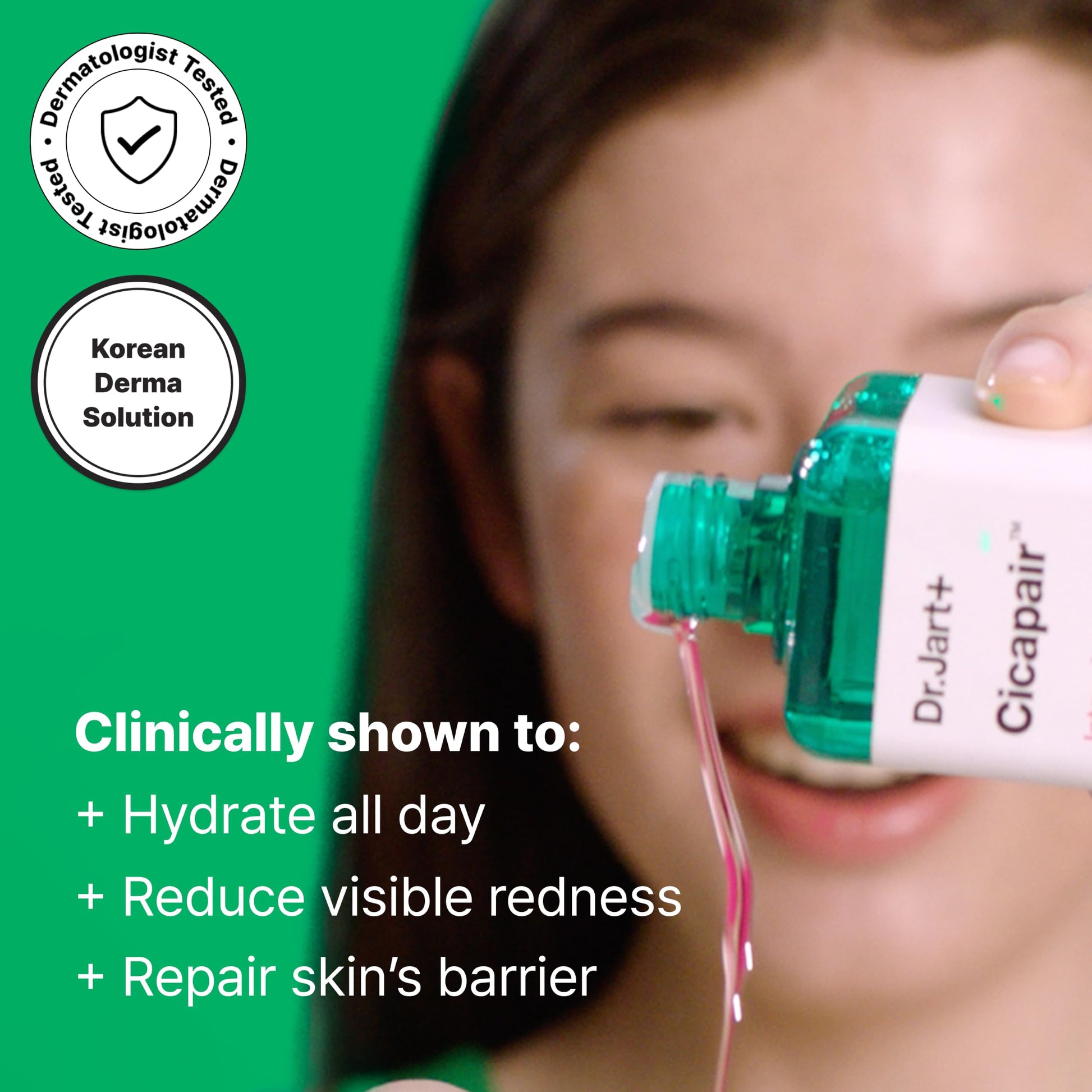 Dr.Jart+ Cicapair Intensive Soothing Repair Treatment Liquid Korean Face Lotion to Reduce Redness