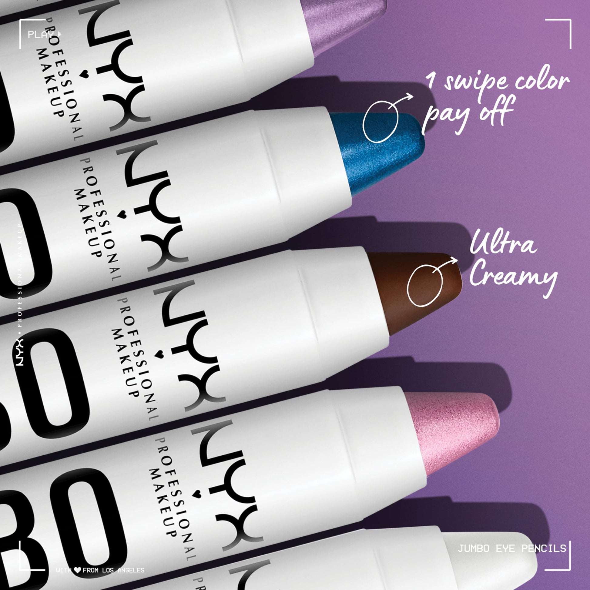 NYX PROFESSIONAL MAKEUP Jumbo Eye Pencil, Blendable Eyeshadow Stick & Eyeliner Pencil - Sherbet