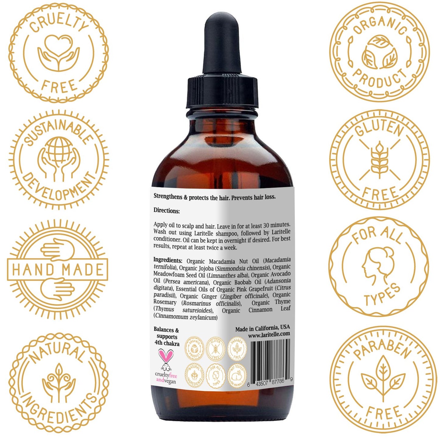 Organic Hair Growth Treatment Nature's Love 4 oz