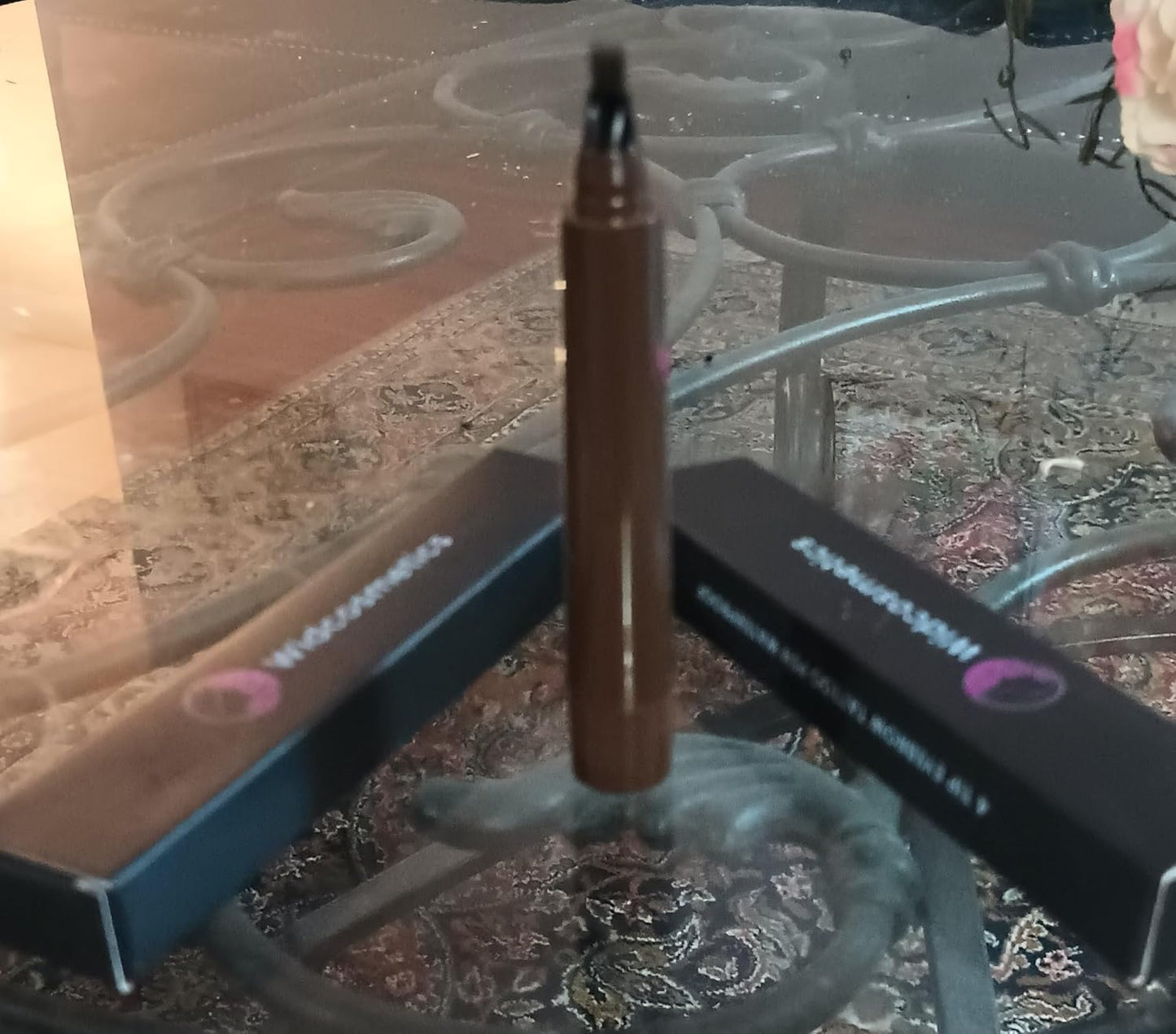 4 Tip Eyebrow Tattoo Pen (Dark Brown), Waterproof