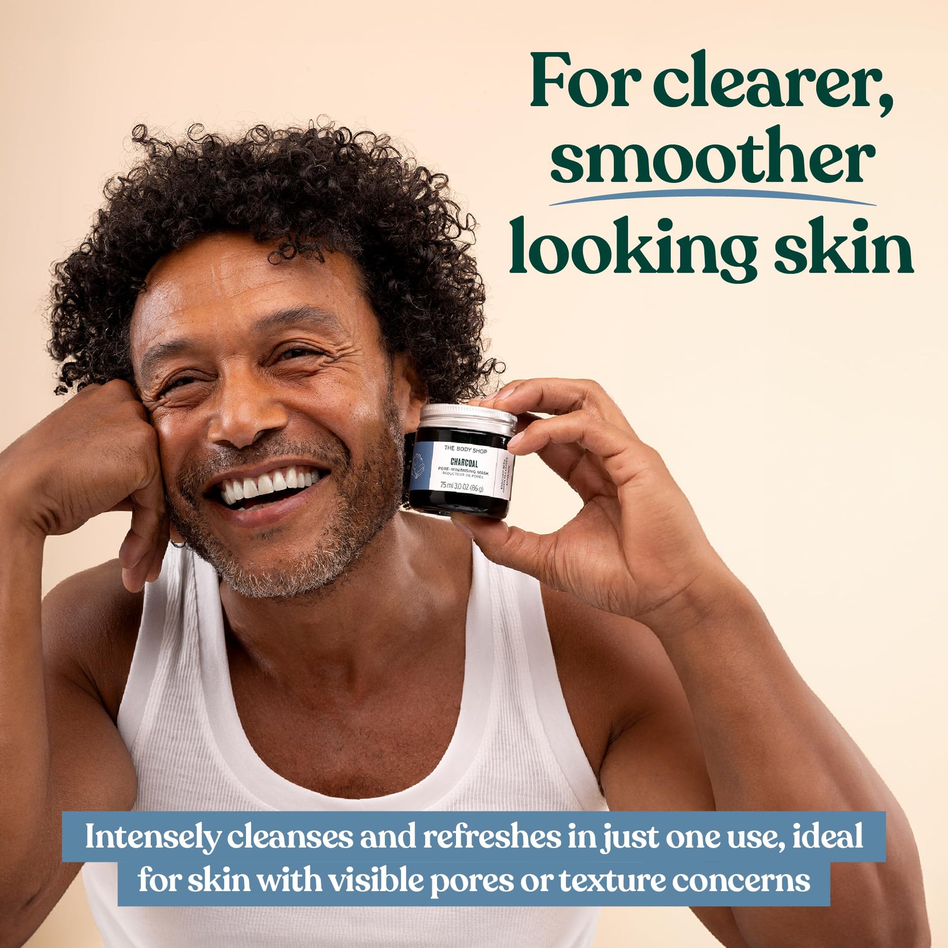 The Body Shop Charcoal Pore-Minimizing Mask | Clay-Based Exfoliating Face Mask | Absorbs Excess