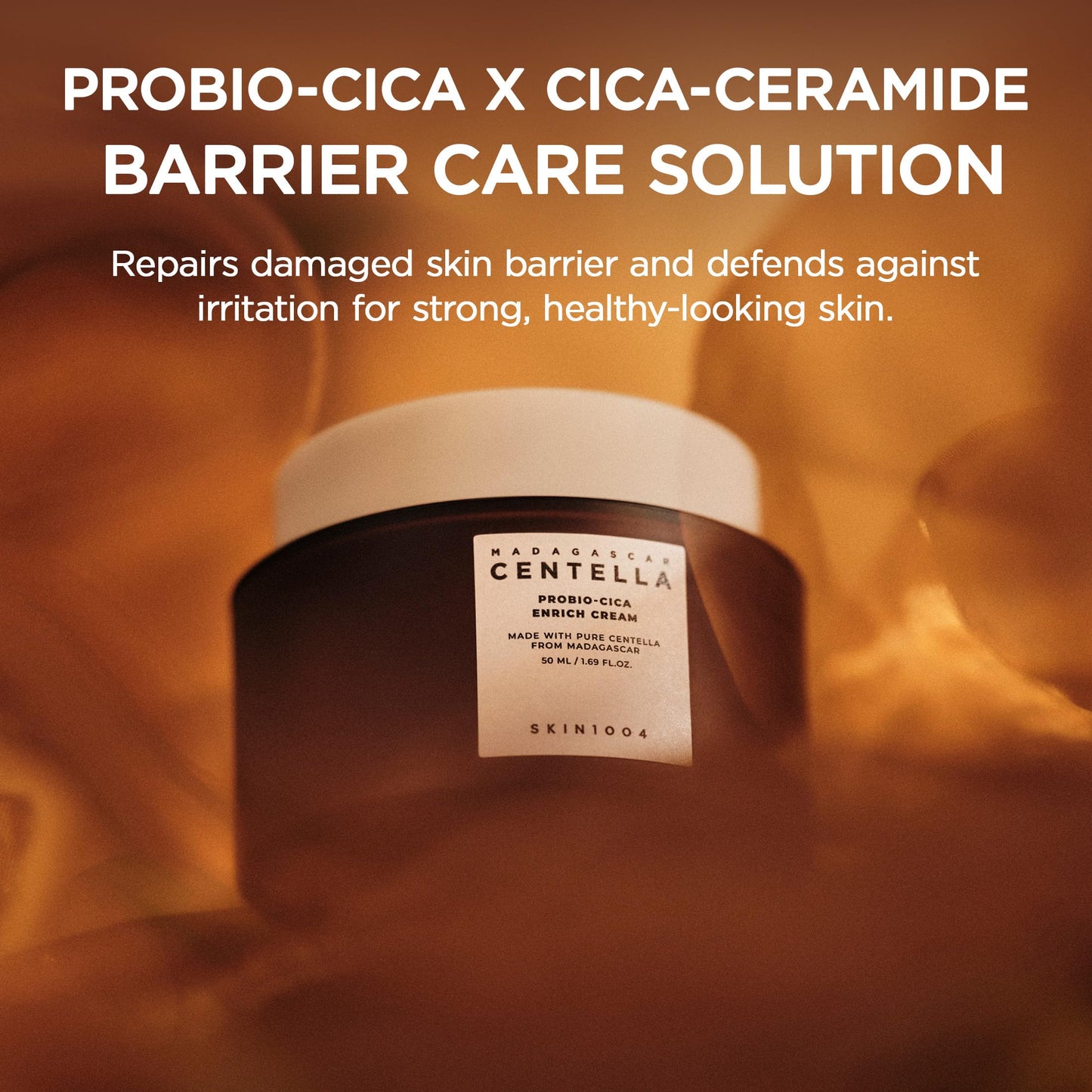 SKIN1004 Probio Cica Enrich Cream 1.69 fl.oz, 50ml, Korean Face Moisturiser, Night Face Cream with