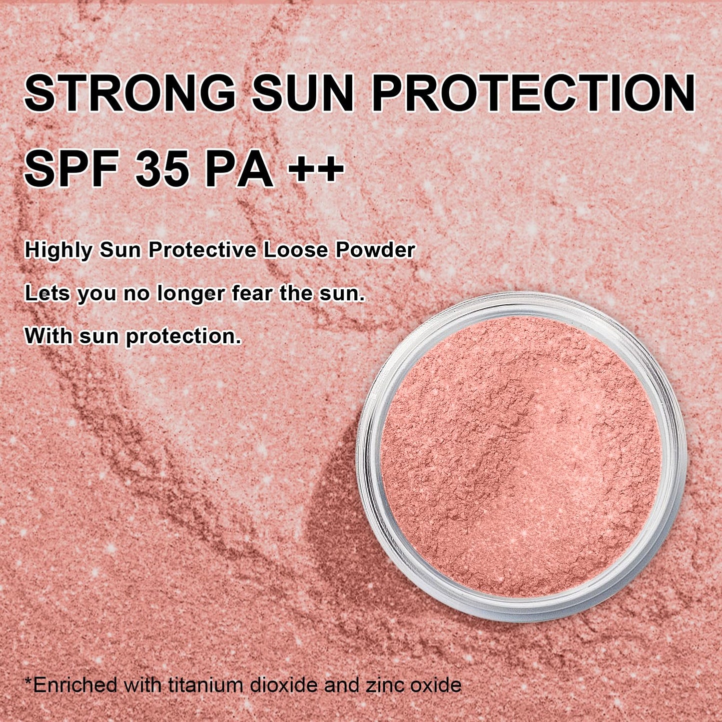 Mineral Powder Blush, SPF 35, Sunscreen Shimmer Loose Mineral Blush, Natural Face Glow Powder, Buildable Coverage for Healthy-looking Color (#07 Shine Rose BlushMakeup)