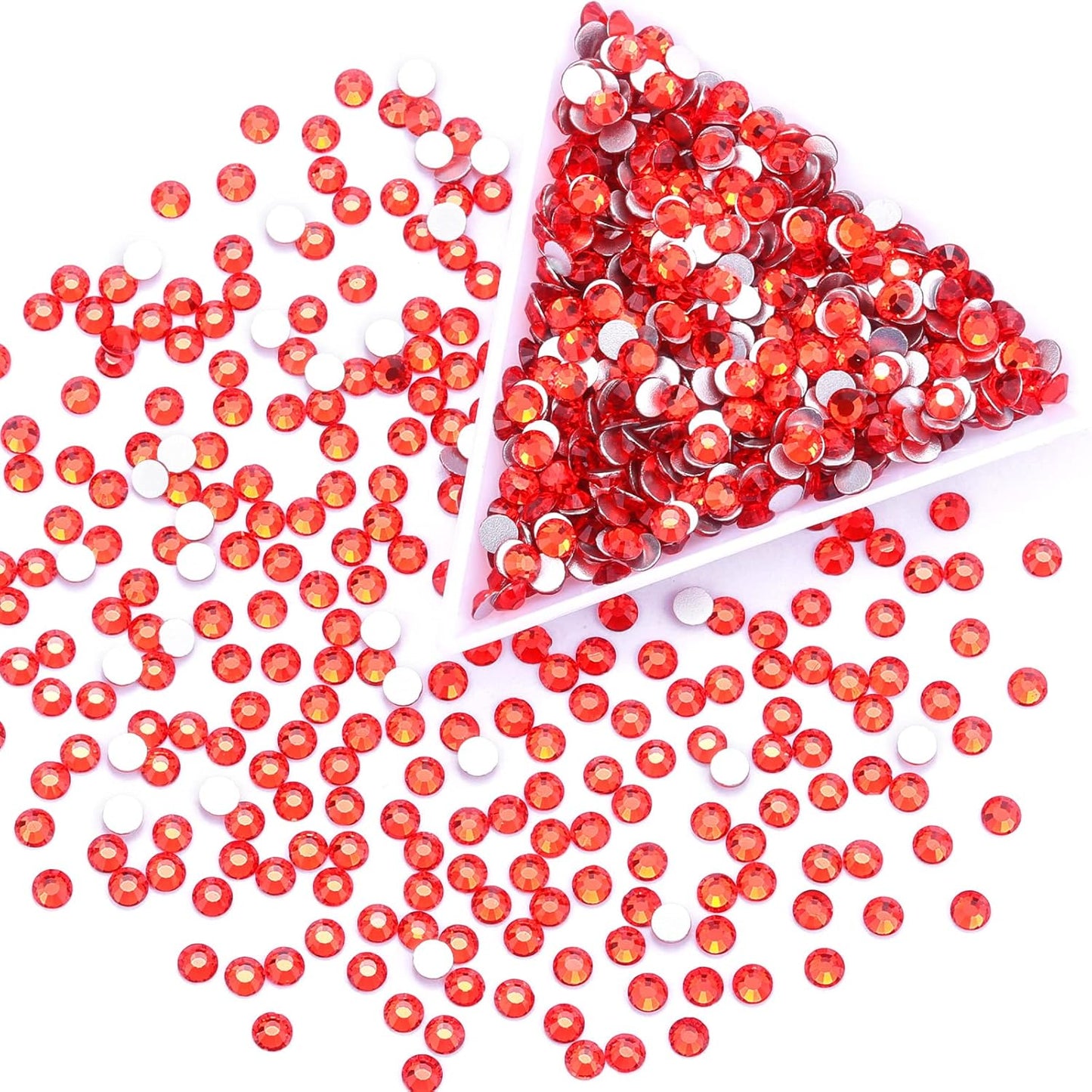 1440Pcs Orange Crystal Rhinestones,Glass Flatback Rhinestones Gemstones for Nail Face Makeup Art Crafts Clothes Decoration - (SS16,4.0mm,Orange)