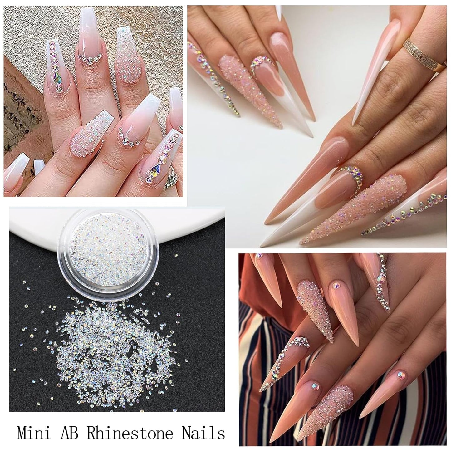 Rhinestones for Nails Butterfly Nail Charms 3D Flower for Nails Mixed Assorted Color Butterflies Flower Shape Design Gems Jewelry Accessories for Women DIY Manicure Supplies Decorations.