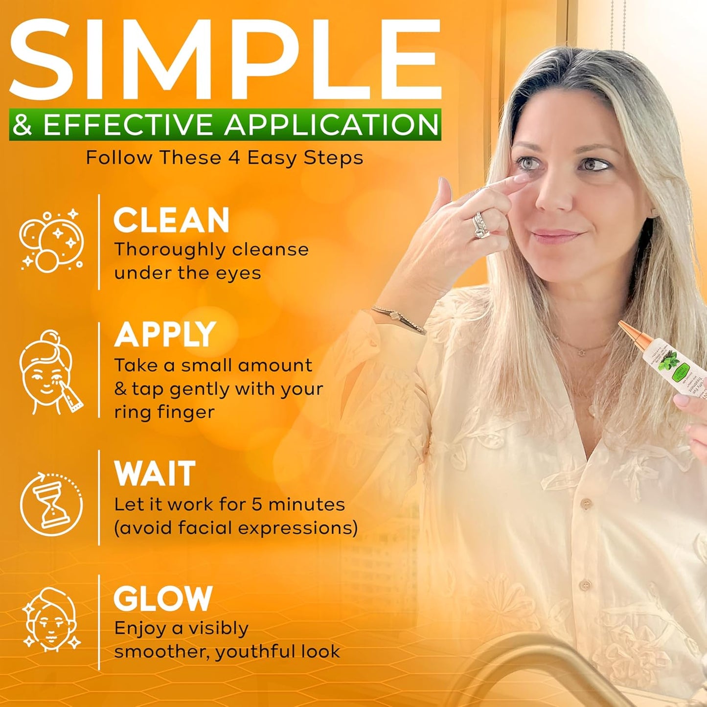 Puffy Eye Treatment Instant results – Naturally Eliminate Wrinkles, Puffiness, Dark Circle and Bags in Minutes – Hydrating Eye Cream w/ Green Tea Extract, Dead Sea Minerals by SEAMANTIKA – .8 fl.oz.