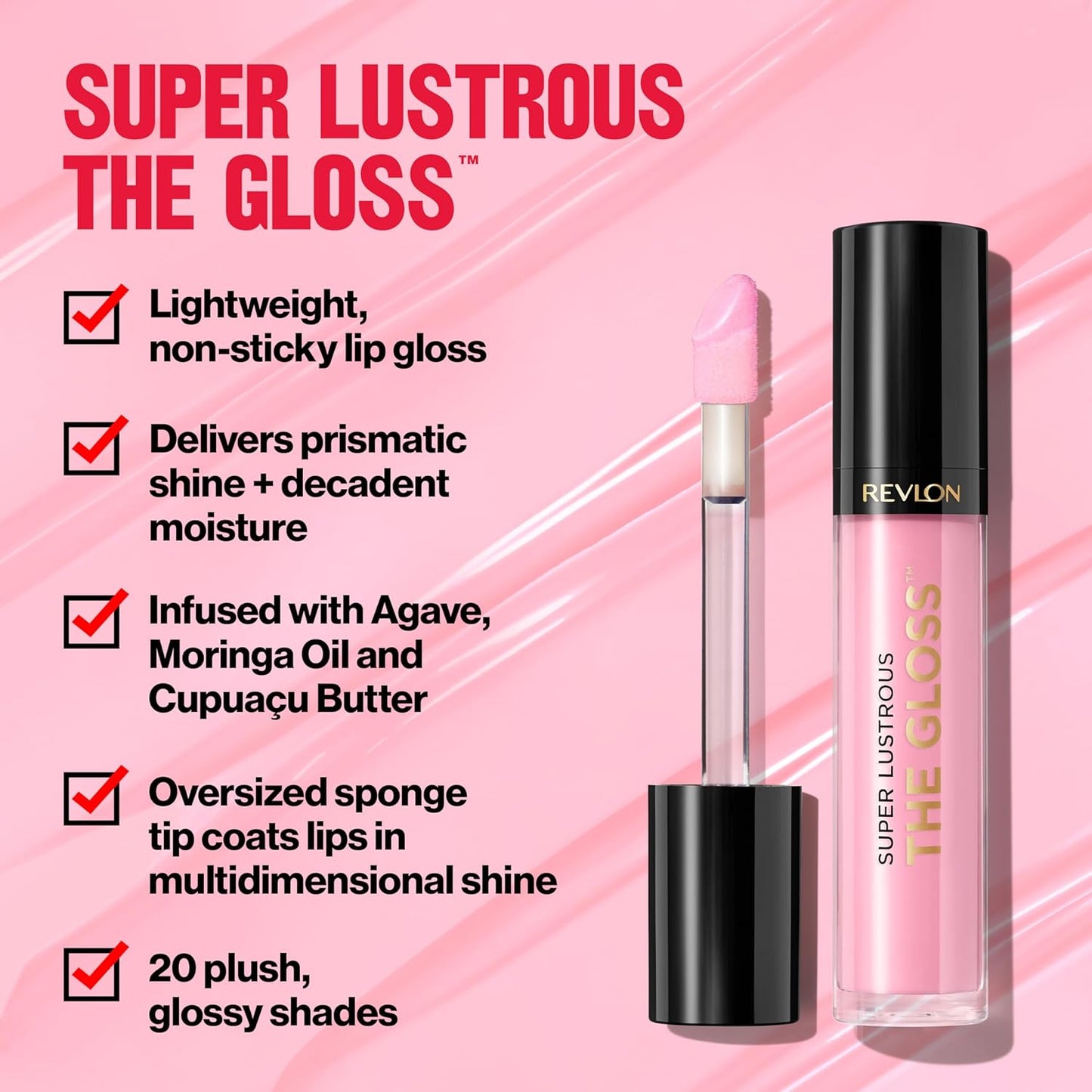 Revlon Super Lustrous Lip Gloss, Non-Sticky, Hydrating, High Shine Finish, 306 Taupe Luster, 0.13 oz