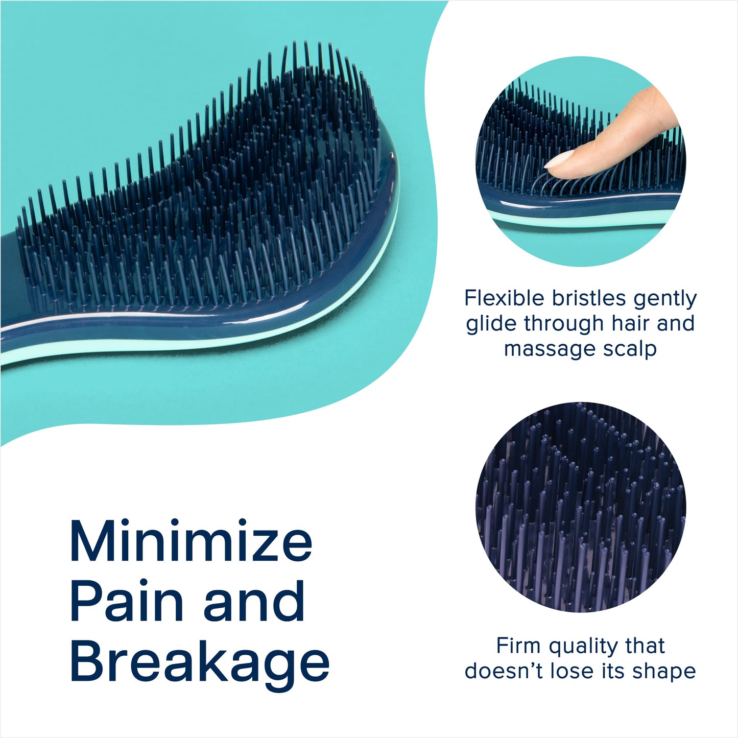 Crave Naturals Glide Thru Detangling Hair Brushes for Women - Detangler Brush for Curly or
