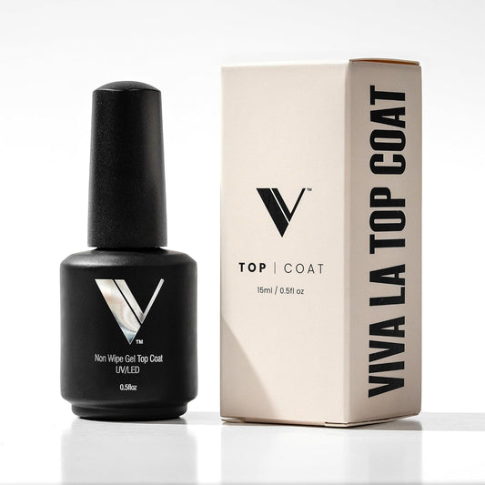 V Beauty Pure No Wipe Gel Top Coat - Long Lasting UV Top Coat Gel Nail Polish, Scratch and Stain
