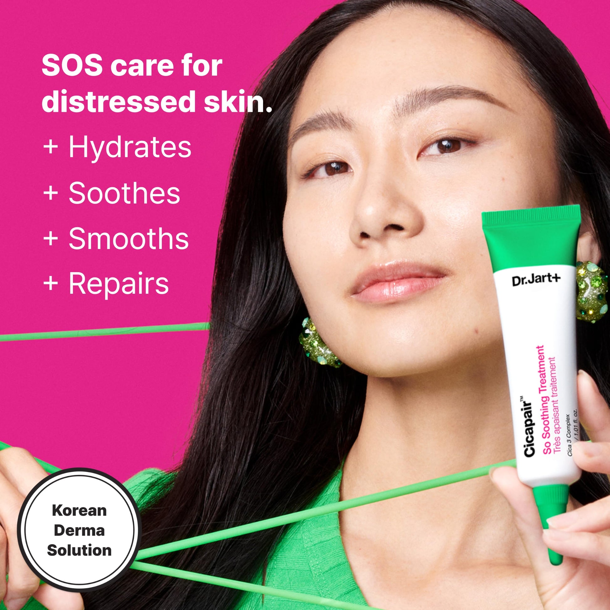 Dr.Jart+ Cicapair So Soothing Face Treatment Korean Gel Cream for Visibly Irritated Skin with