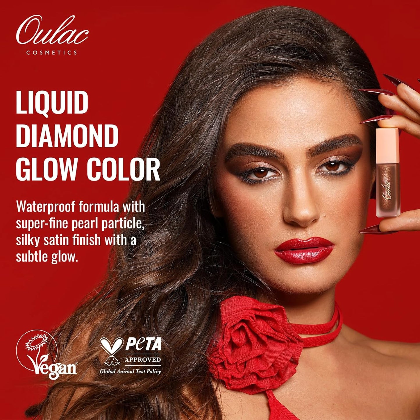 Oulac Liquid Glitter Eyeshadow Liquid Eyeshadow Duo-Chrome| Red Liquid Eyeliner Shimmer| Non-creasing Lightweight Moisturizing Formula Easy to Remove. Vegan & Cruelty-Free (18)