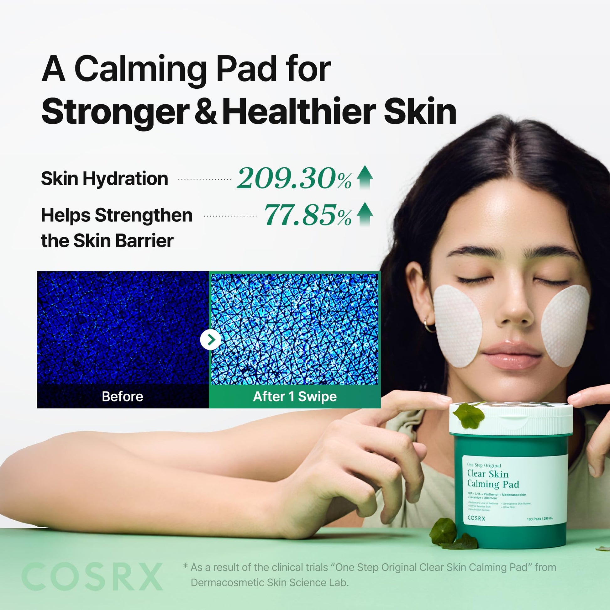 COSRX OneStep Skin Calming Toner Pads, Soothing & Exfoliation (100 Pads)