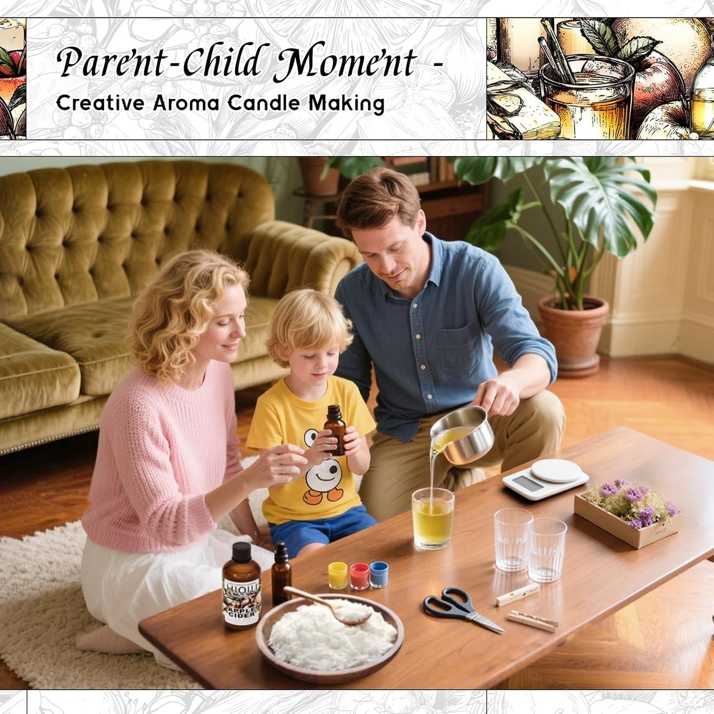 HIQILI Apple Cider Fragrance Oil - Making DIY Candle & Soap, Luxury Wine Scented, for Home & Office Essential Oil Diffuser Use - 1 Fl Oz