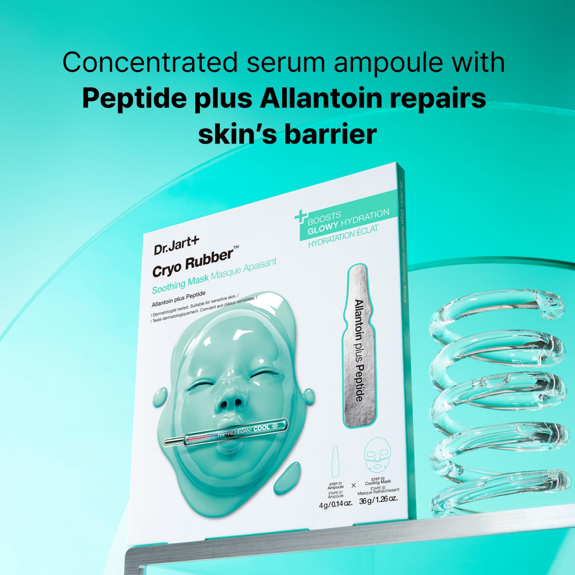 Dr.Jart+ Cryo Rubber Soothing and Cooling Korean Face Mask with Allantoin and Peptides | Korean