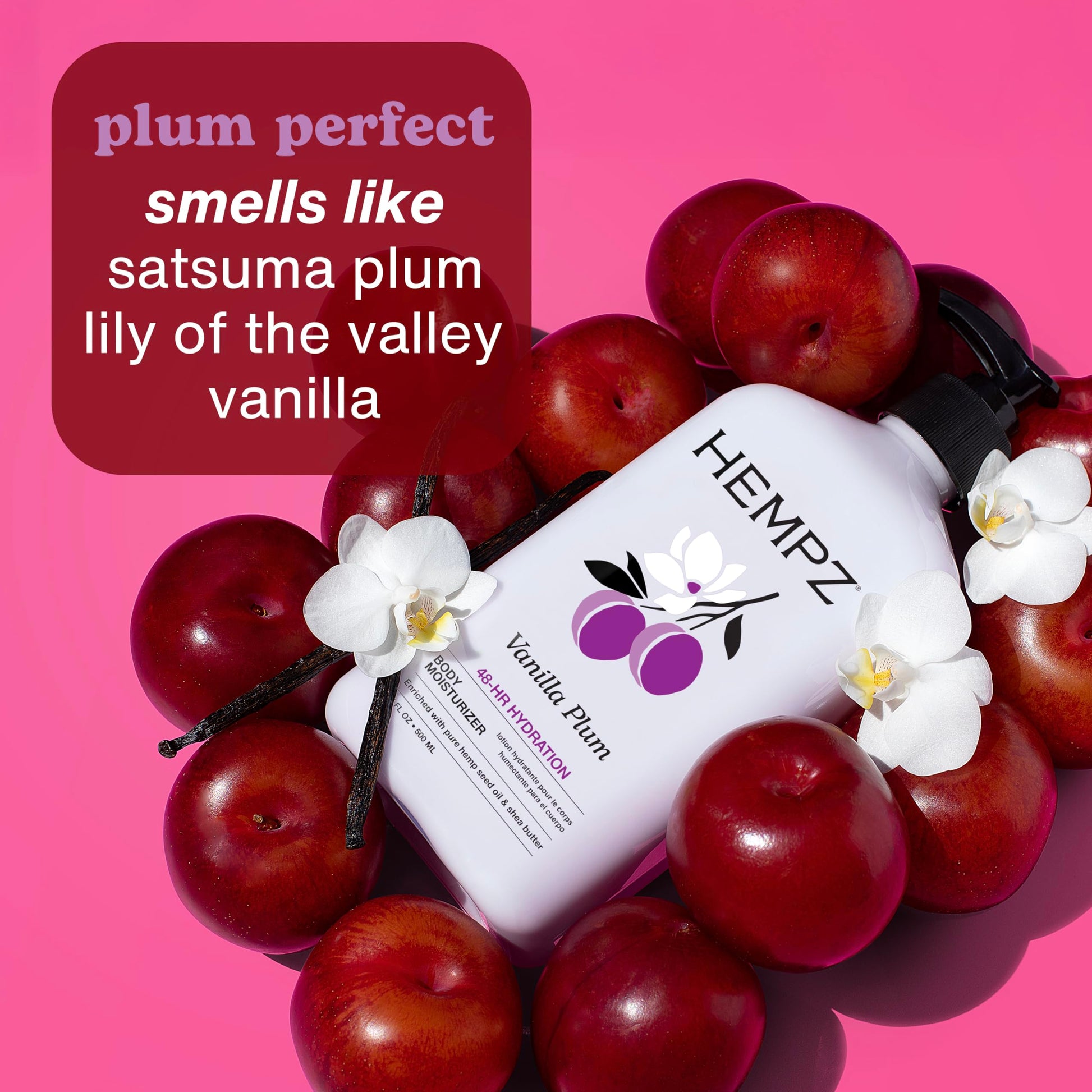 Hempz Limited Edition Vanilla Plum Moisturizing Body Lotion - 17 Fl Oz