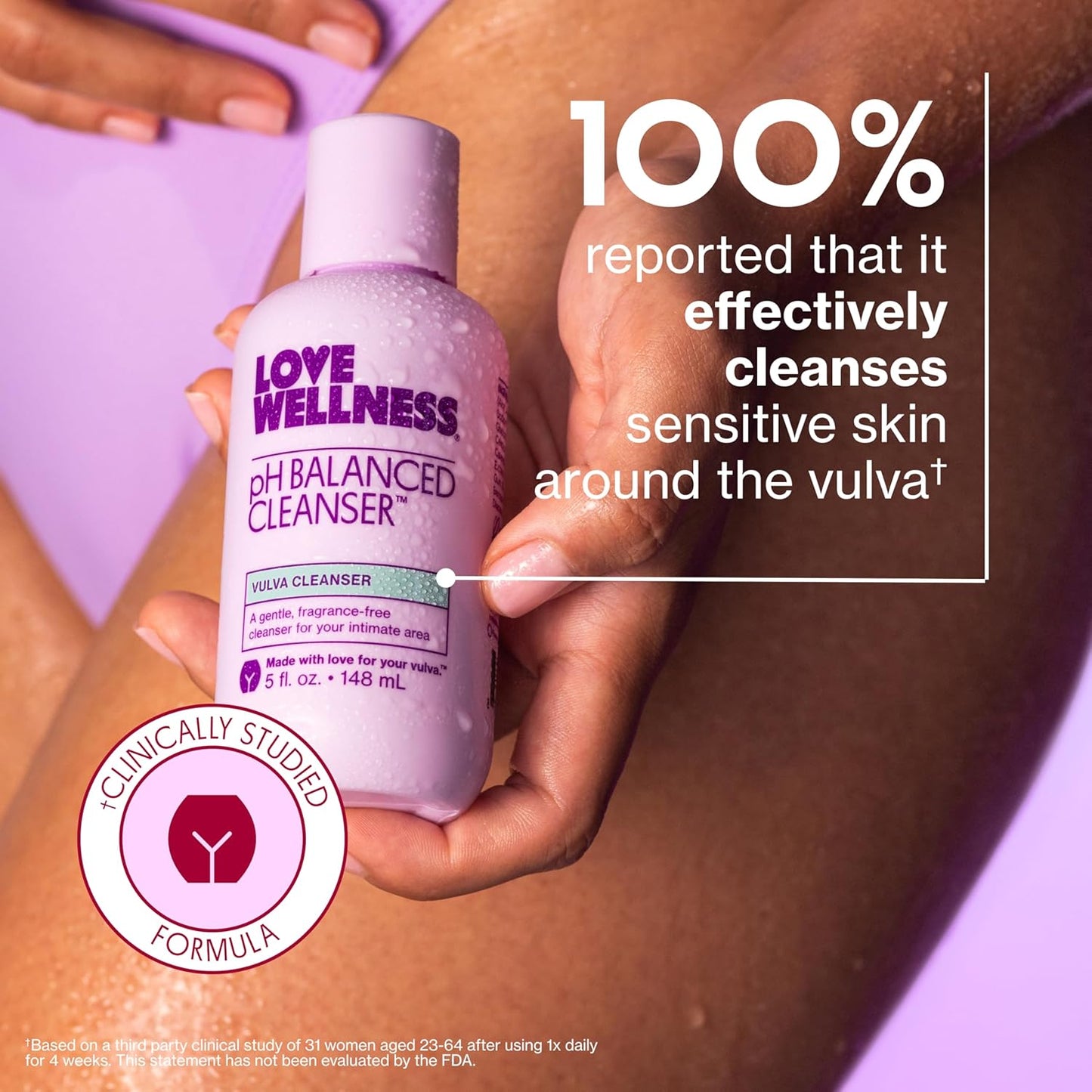 Love Wellness pH Balancing Cleanser | Feminine Vaginal Wash | Fragrance-Free | Vaginal Cleanser for Balanced pH, Intimate Health & Hygiene | Non-Irritating with Aloe Vera for Sensitive Skin | 5 Fl Oz