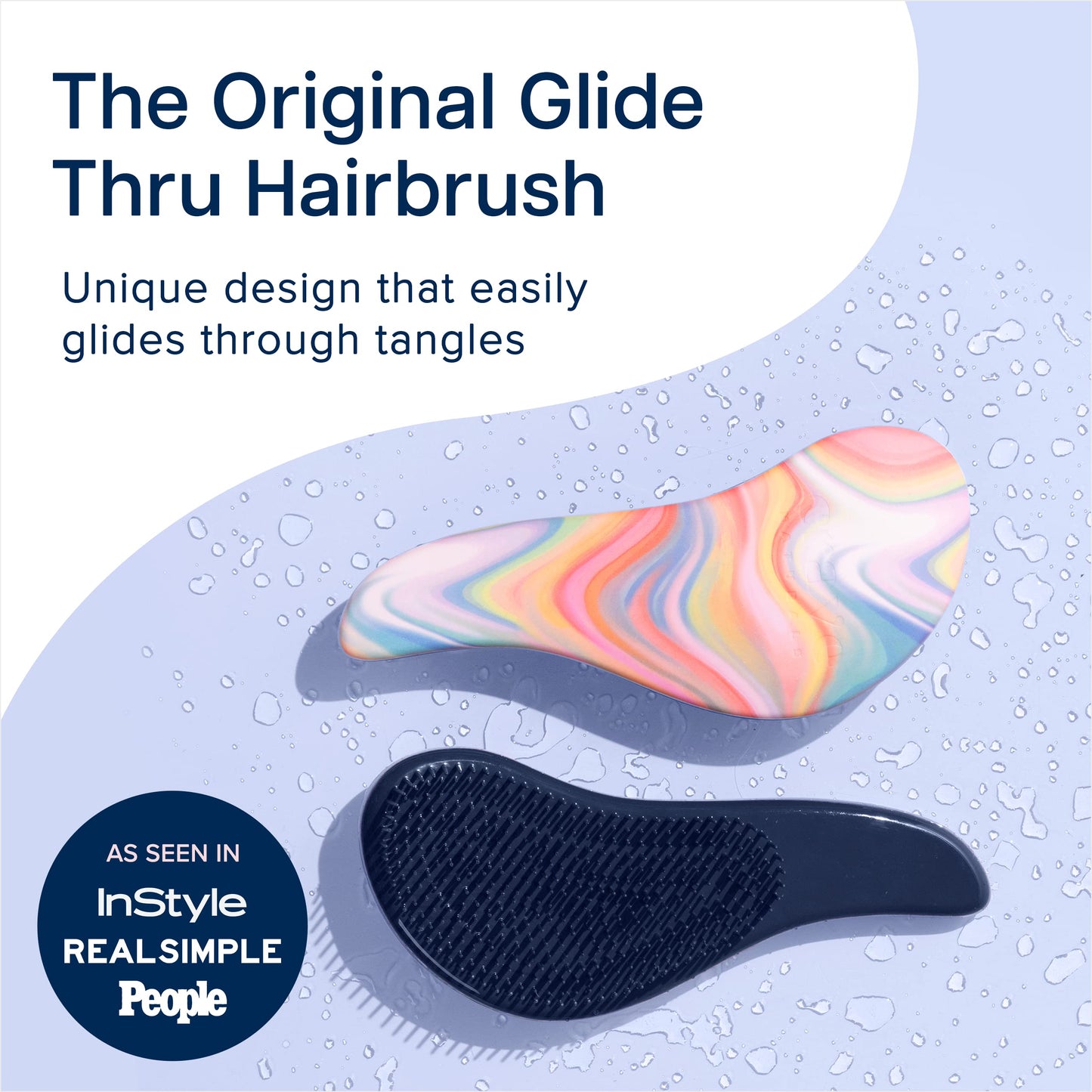 Crave Naturals Glide Thru Hair Brush - Detangler Brush for Curly, Straight, Wet or Dry Hair