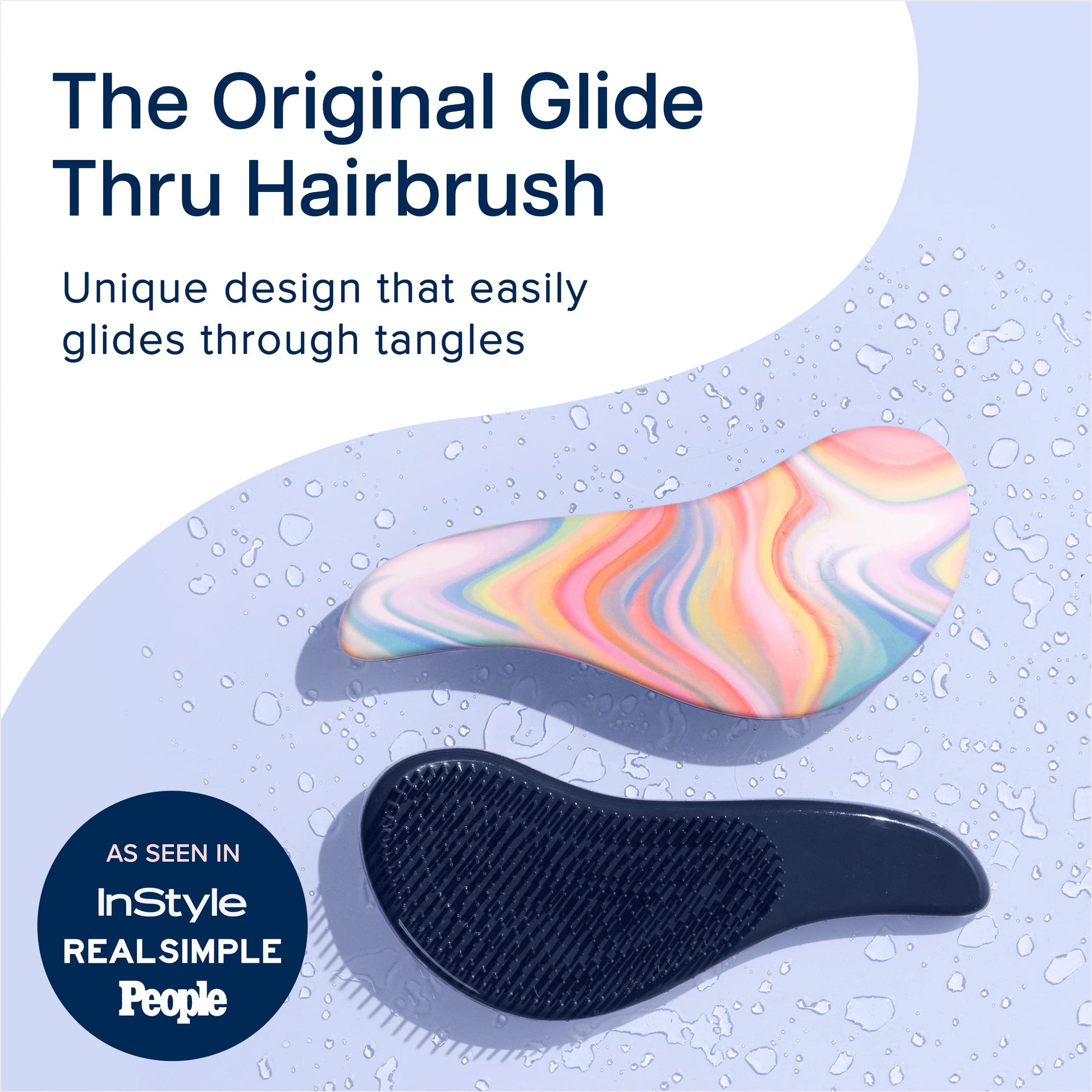 Crave Naturals Glide Thru Hair Brush - Detangler Brush for Curly, Straight, Wet or Dry Hair