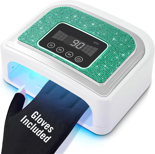 Cordless Nail Lamp, Rechargeable UV Nail Lamp for Gel Nails, LED Nail Lamp with 4 Timer Modes, Gel