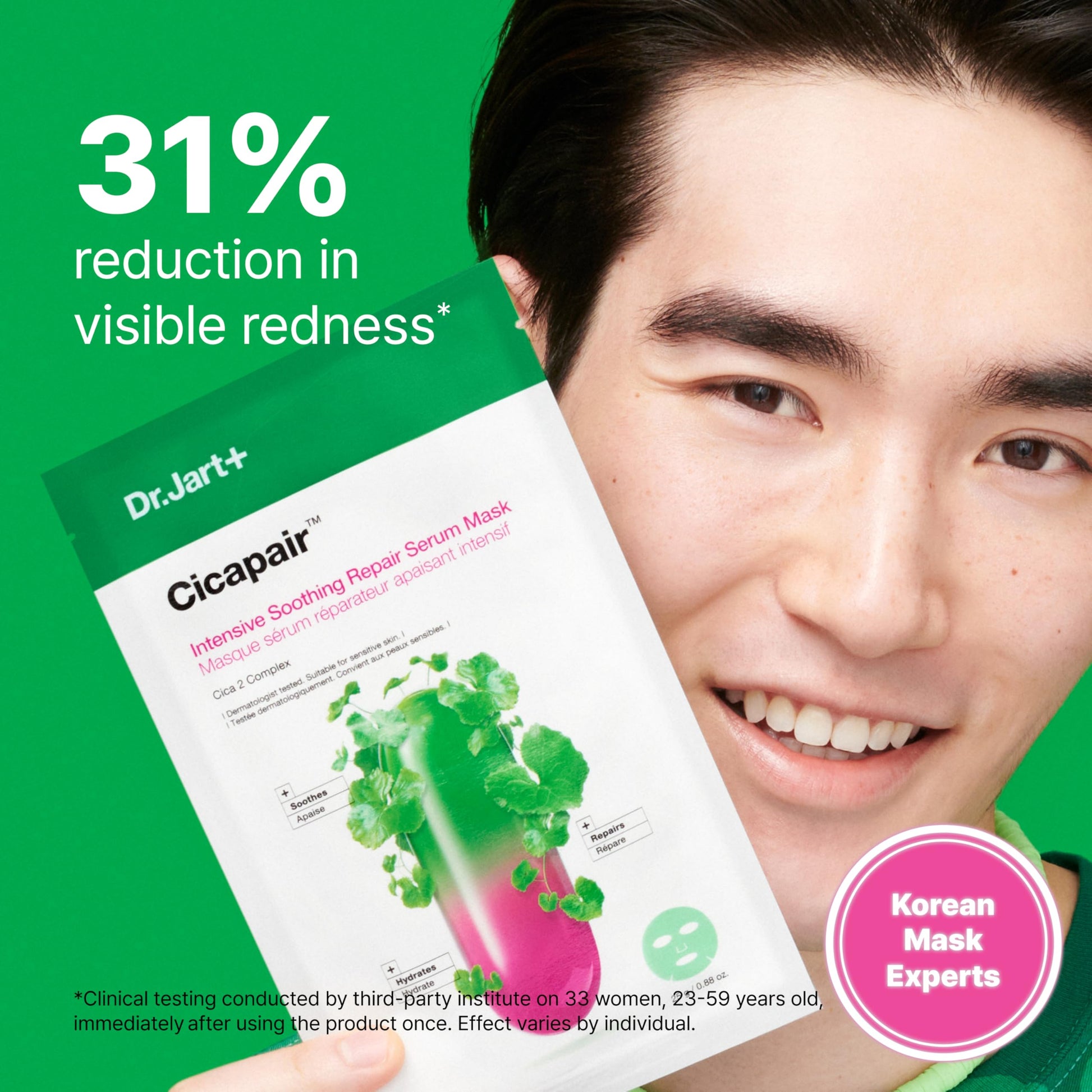 Dr.Jart+ Cicapair Sensitive Skin Serum Korean Face Mask for Redness with Centella Asiatica | Sheet