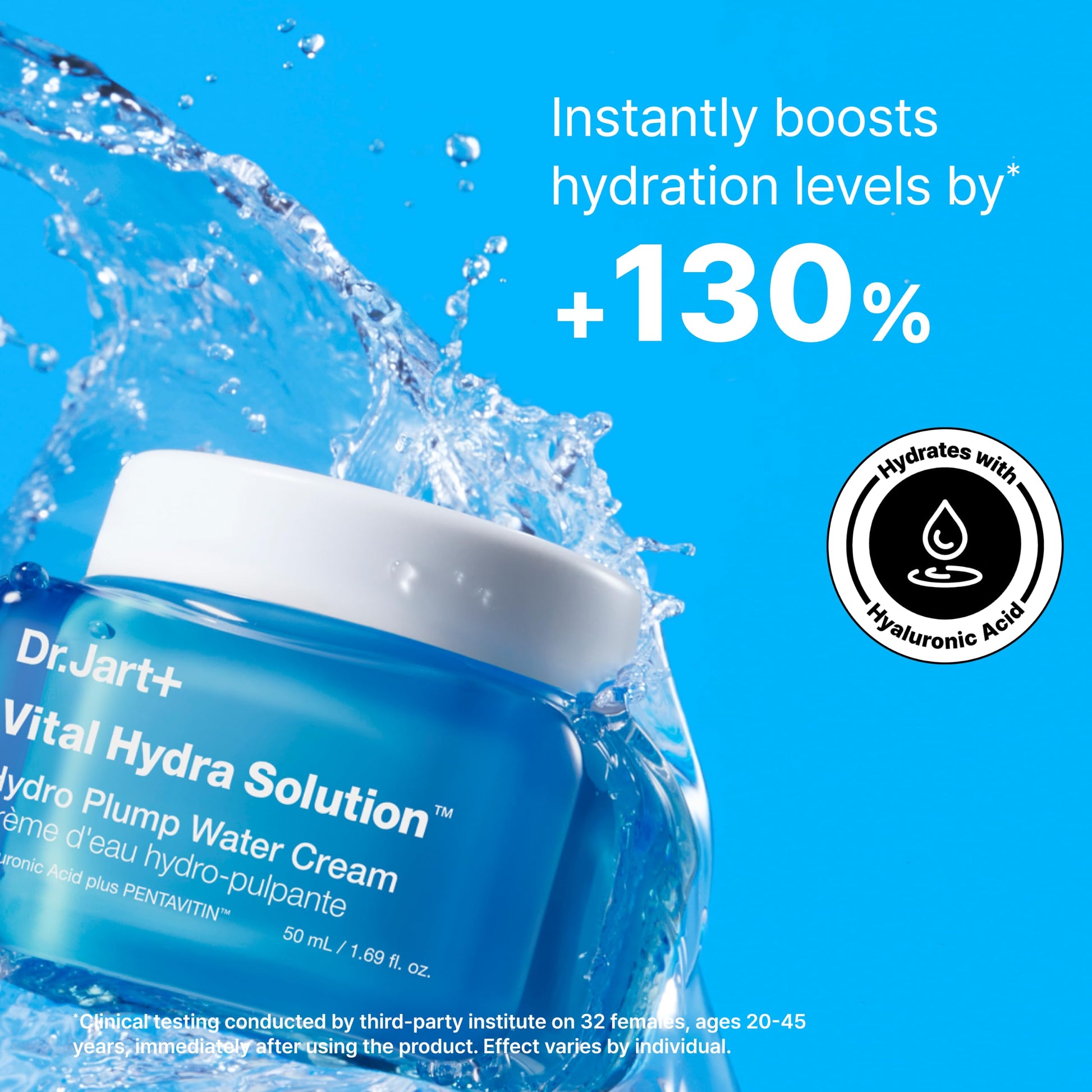 Dr.Jart+ Vital Hydra Solution Water Cream Glow Hydrating Korean Face Moisturizer with Hyaluronic
