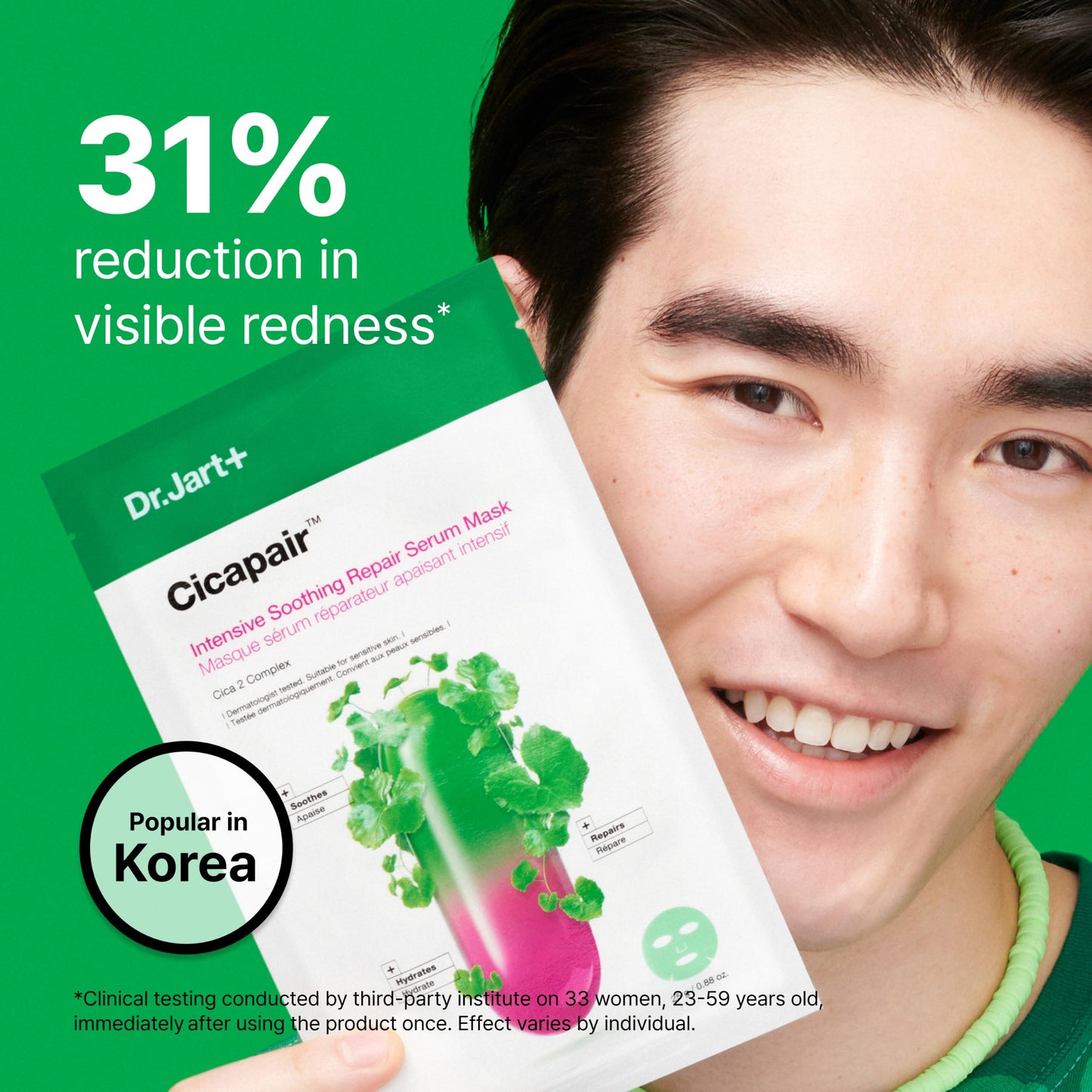 Dr.Jart+ Cicapair Sensitive Skin Serum Korean Face Mask for Redness with Centella Asiatica | Sheet