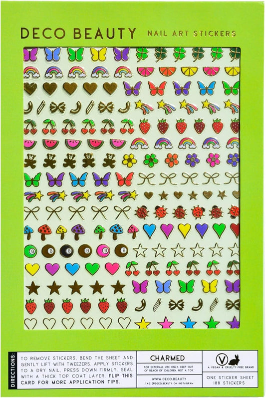 Charmed Nail Stickers - Lightweight & Easy-to-Apply Nail Art with Trendy Designs - Durable &