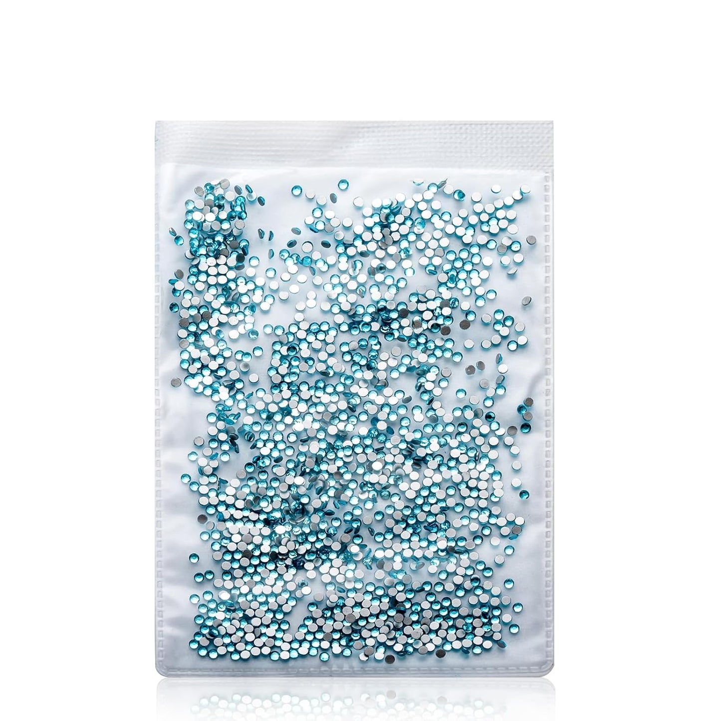 3000Pcs Aquamarine Crystal Rhinestones,Glass Flatback Rhinestones Mini Gemstones for Nail Face Makeup Art Crafts Clothes Decoration -(SS8,2.4mm,Aquamarine)