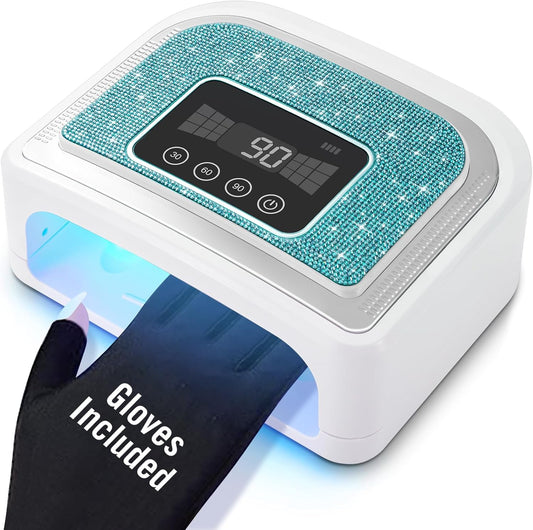 Cordless Nail Lamp, Rechargeable UV Nail Lamp for Gel Nails, LED Nail Lamp with 4 Timer Modes, Gel