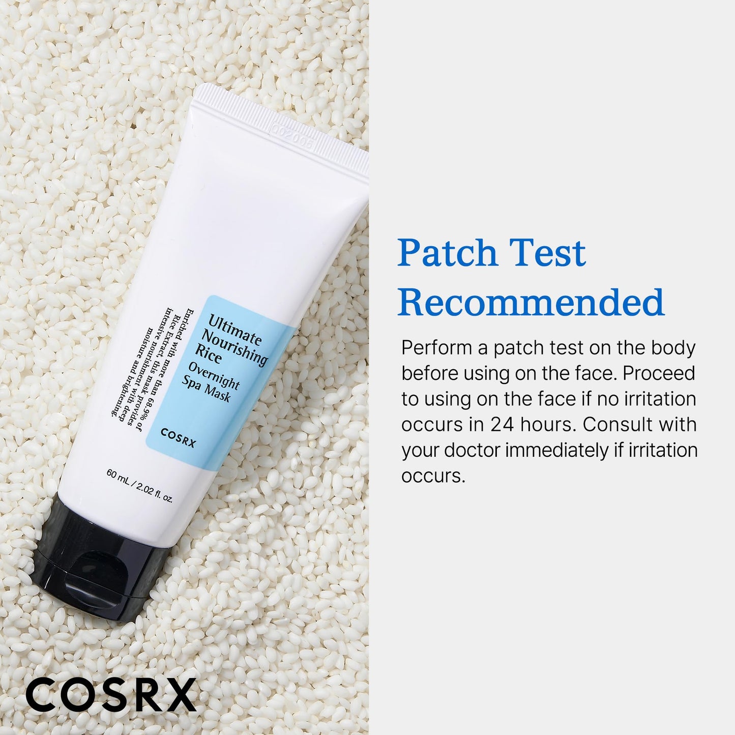 COSRX Ultimate Nourishing Rice Overnight Spa Mask, Niacinamide, 2.02fl.oz