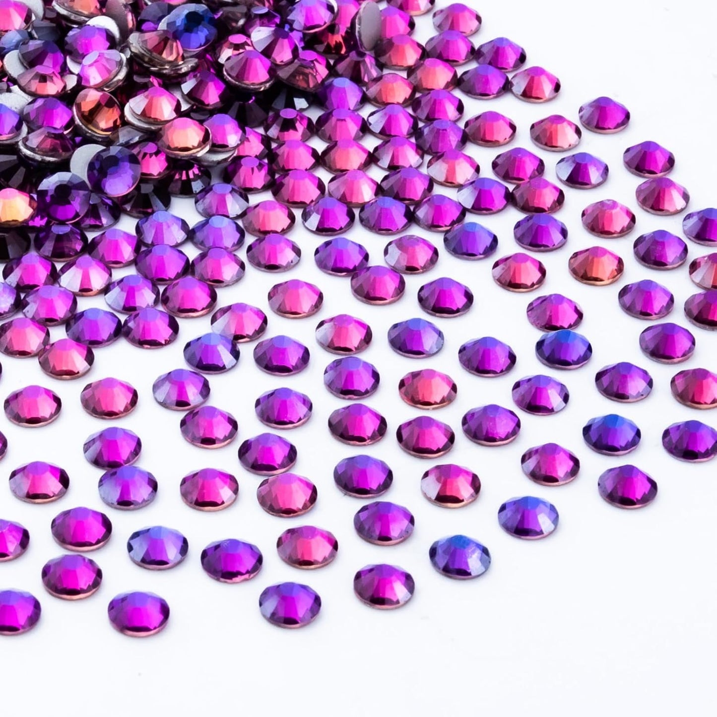 288Pcs Purple Velvet Crystal Rhinestones,Glass Flatback Rhinestones Gemstones for Nail Face Makeup Art Crafts Clothes Decoration - (SS20,4.8mm,Purple Velvet)