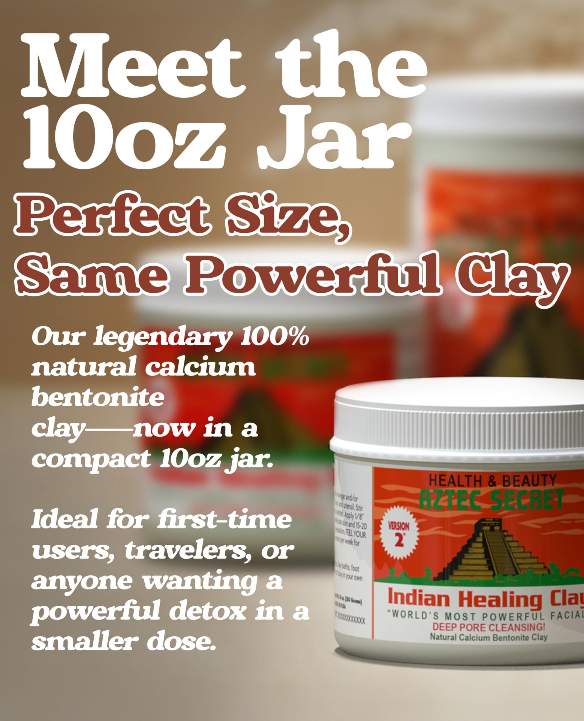 Aztec Secret - Indian Healing Clay 10oz Jar - Deep Pore Cleansing Facial & Body Mask – The Original