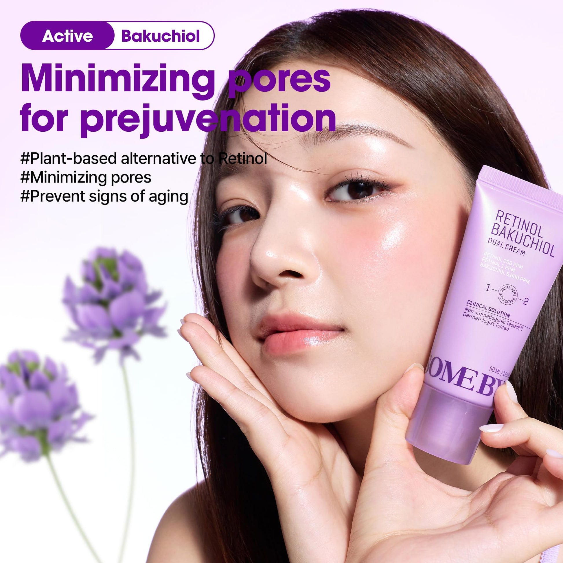 SOME BY MI Retinol Bakuchiol Dual Cream – 1.69oz, 50ml – Korean Collagen & Retinol Face Moisturizer