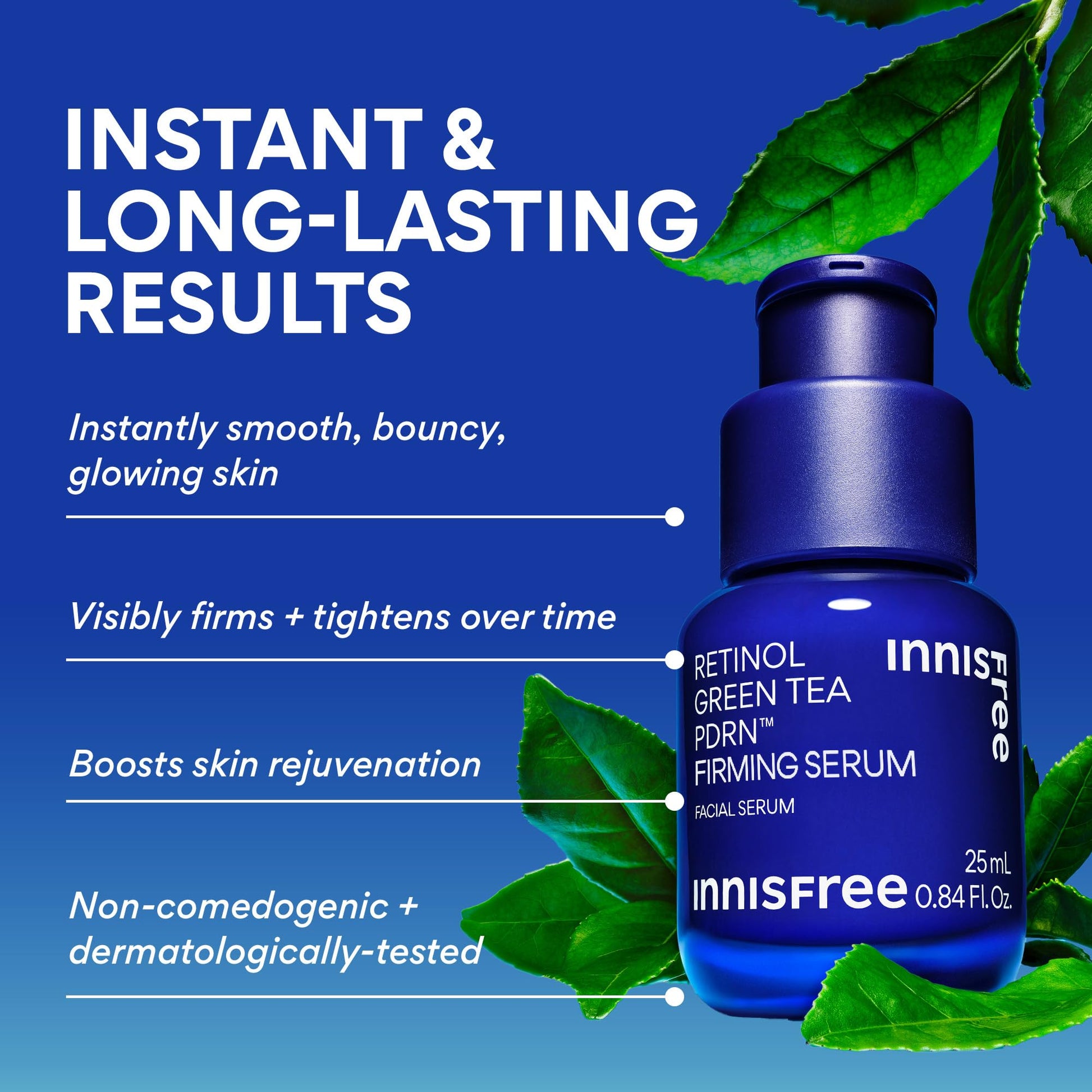 innisfree Green Tea PDRN Serum | Korean Skincare with Retinol and Hyaluronic Acid for Hydrating