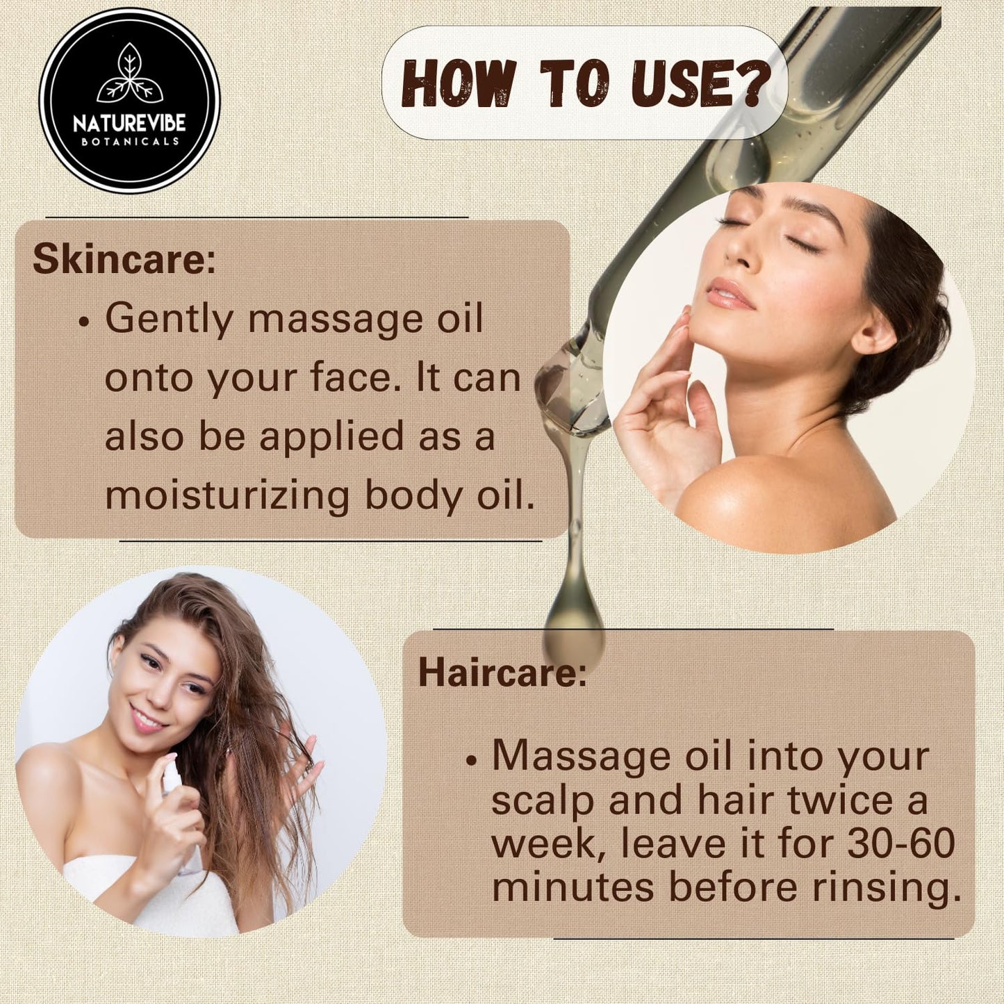 Naturevibe Botanicals Jamaican Black Castor Oil 32 Ounces | 100% Pure and Natural | Great for Skin Care and Hair Care