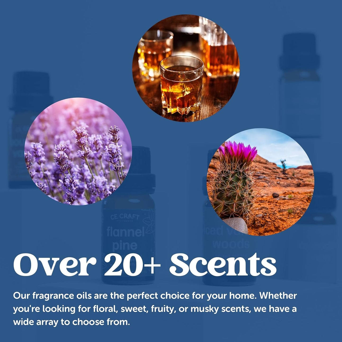 CANDECraftCo Premium Fragrance Oil – Diffuser Oils Fragrances Scented for Home, Candle Soap Making Supplies, Aromatherapy Blends for House (0.34 Fl Oz) (2-Pack, Blue Raspberry)