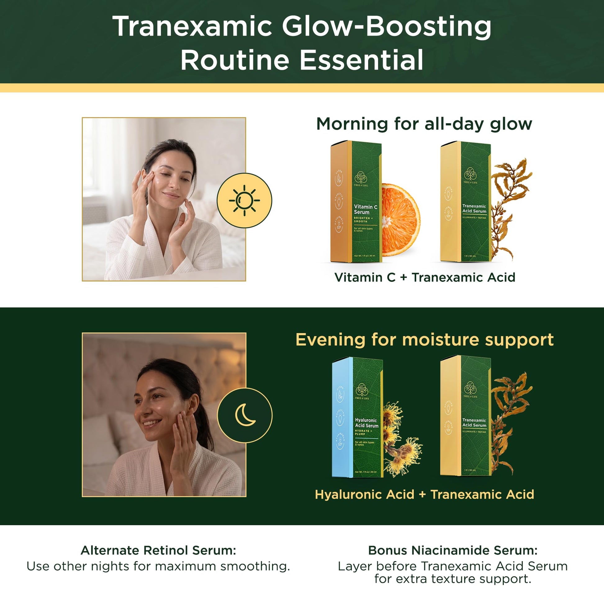 Tree of Life Tranexamic Acid (TXA) Serum, Dark Spots Remover, 1 Fl Oz