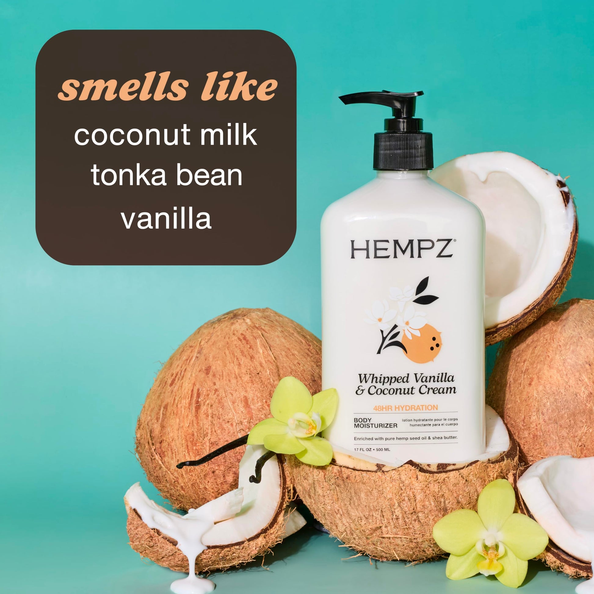 Hempz Mini Whipped Vanilla & Coconut Cream Body & Hand Lotion 2.25 oz.