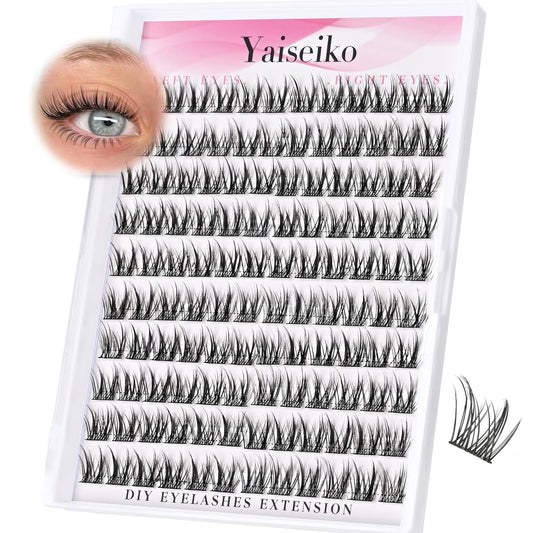 Wispy Lash DIY Natural C Curl Individual Eyelash Extensions 10-12mm Short Manga Clusters 120pcs
