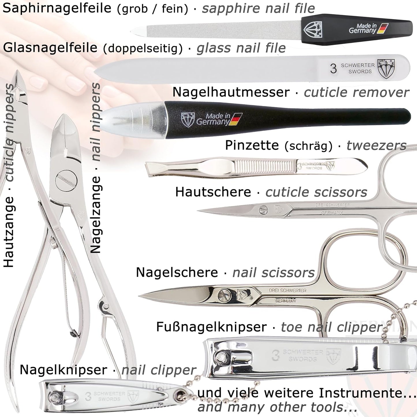 3 Swords Germany – manicure pedicure set kit (141)