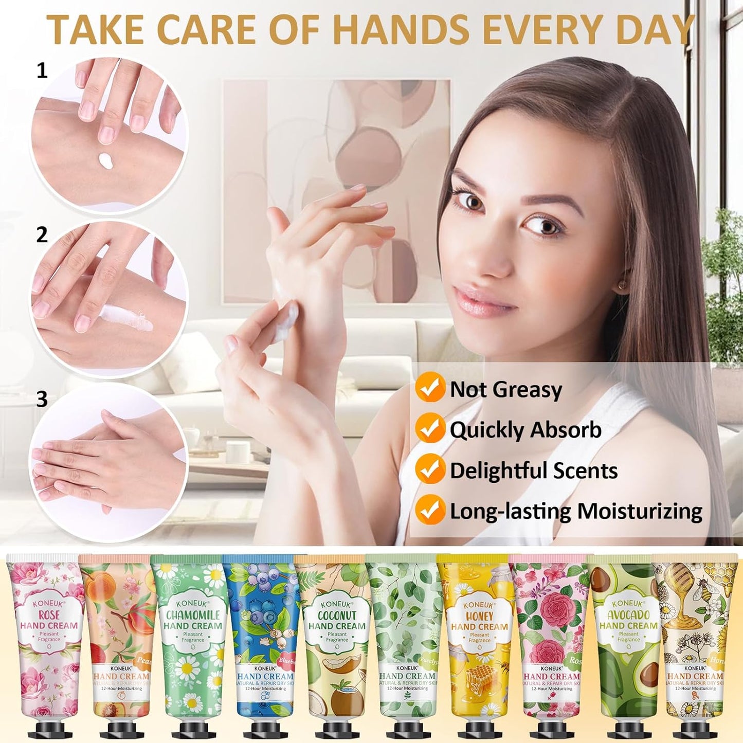 8 Pack Hand Cream Gifts Set For Women, Mini Hand Lotion Travel Size for Dry Cracked Hands, Bulk Hand Cream for Mom Gifts, Bridal Shower Favors, Birthday Gifts and Small Gifts for Women