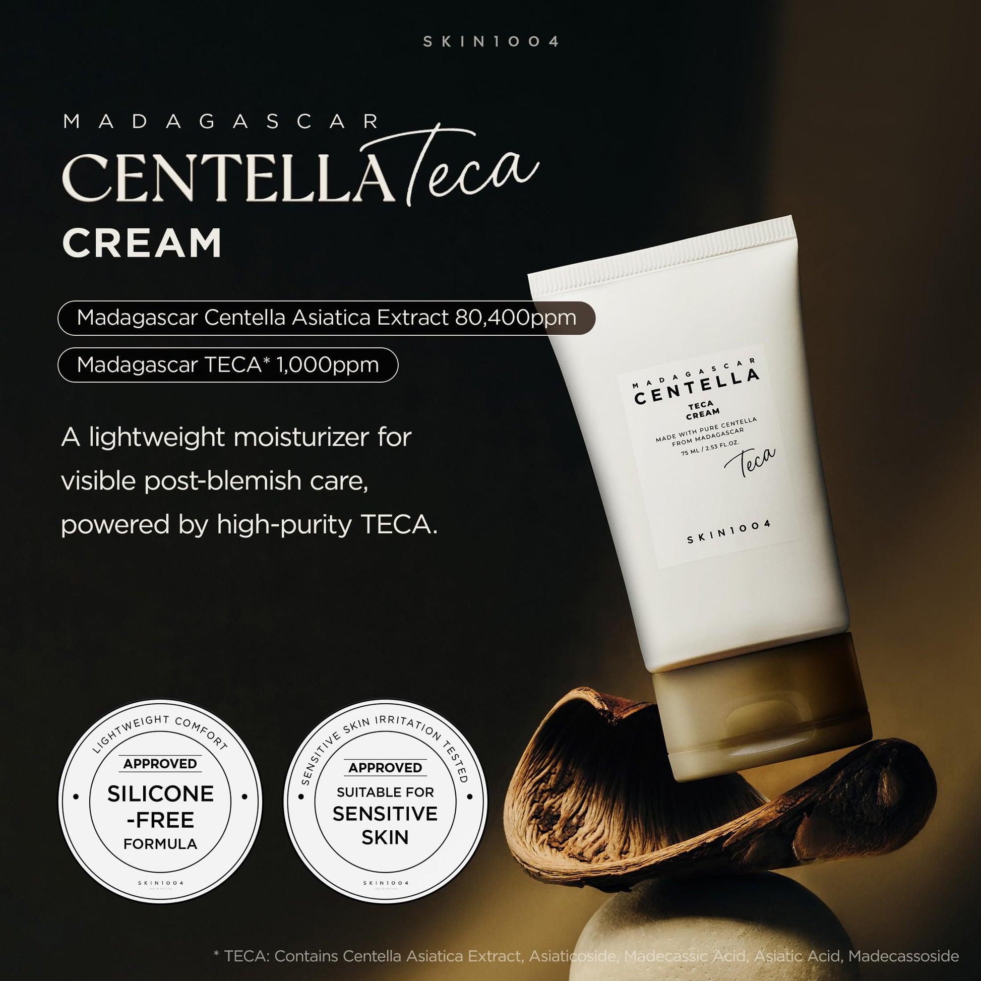 SKIN1004 Madagascar Centella TECA Cream, Face Moisturizer with 50X Centella TECA Technology for