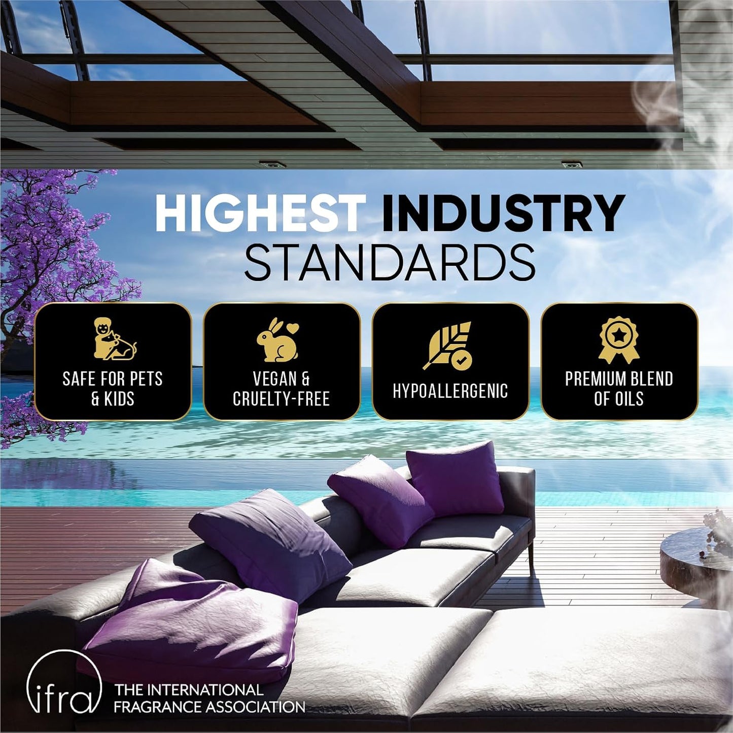 Luxury Hotel Diffuser Oil for Hotels and Homes - Aromatherapy Oils for use with an Essential Oil Diffuser at Home - Fragrance-Scent Diffuser Oil Blend (Santal) 4.05fl oz (120ml)