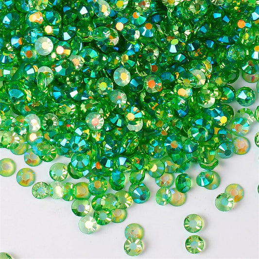500 Pieces SS30 6mm Flatback Rhinestones AB Clear Round Gems Crystals for Nail Art DIY Crafts